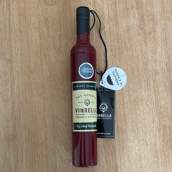 (NWT) Red Wine Bottle Shape Umbrella - Picture 3 of 9